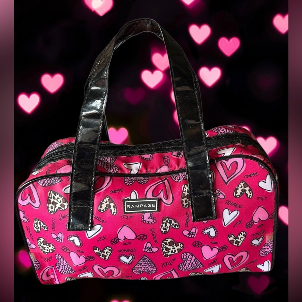 Rampage Heart Print Satchel Bag